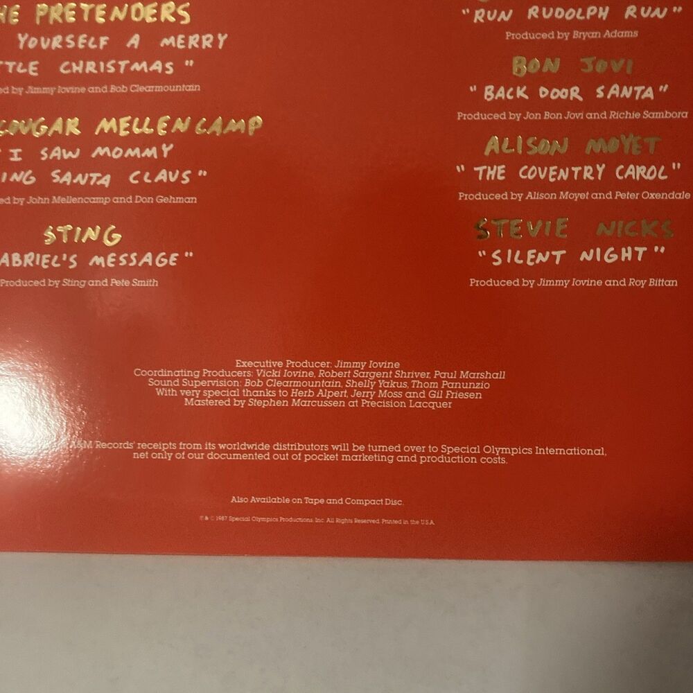 A VERY SPECIAL CHRISTMAS 87 33 rpm 12" vinyl record Special Olympics Production - Picture 7 of 12